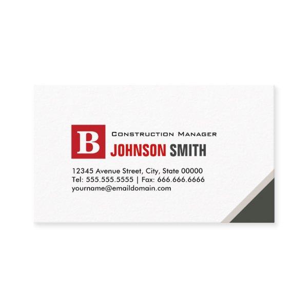Construction Manager - Simple Chic Red