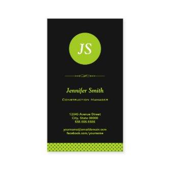 Construction Manager - Stylish Apple Green