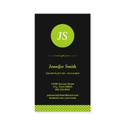 Construction Manager - Stylish Apple Green
