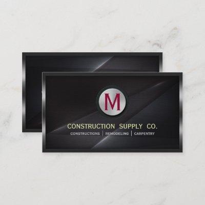Construction Metal Framed Monogram Black Metal