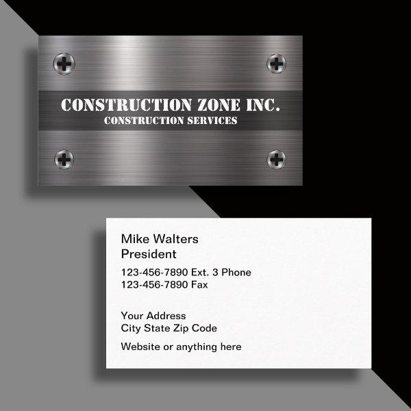 Construction Metallic Background And Fasteners
