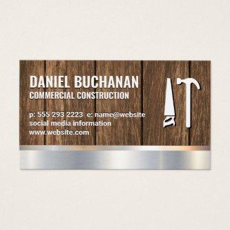 Construction | Wood Metallic | Saw Hammer Tools