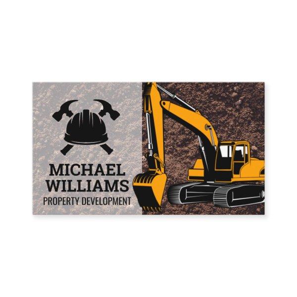 Construction Worker Logo | Earth Mover Vehicle