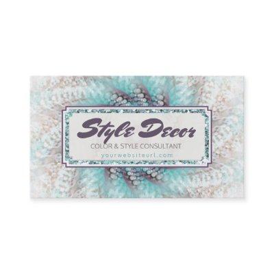 Consultant Business | Aqua Purple Abstract Swirl