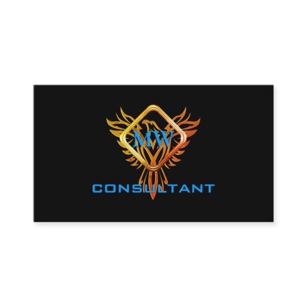 Consultant, Diamond Frame and Flame Phoenix, Black