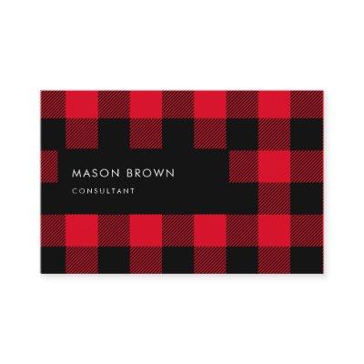 Consultant Profi Geometric Buffalo Plaid Red