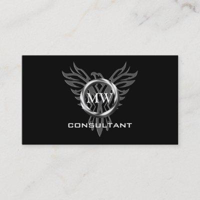 Consultant, Silver Ring, Stylized Phoenix Logo