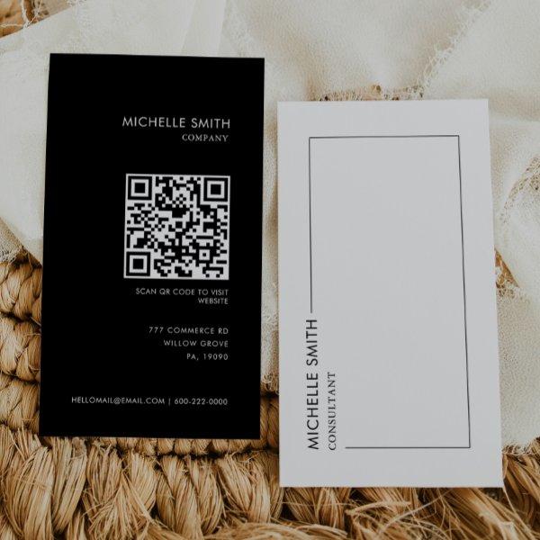 Consultant Vertical Geometric Minimalist  Qr Code