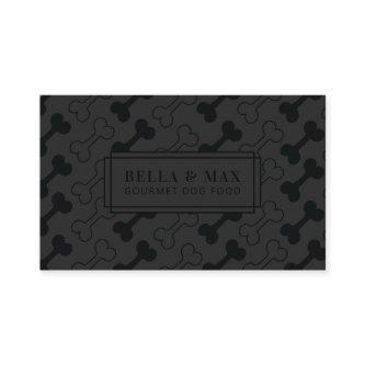 Contemporary Black on Black Dog Bone Pattern