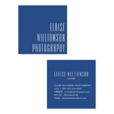 Contemporary Bold Vibrant Cobalt Typography  Square