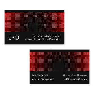 Contemporary Eclectic Bright Red White Art Pattern