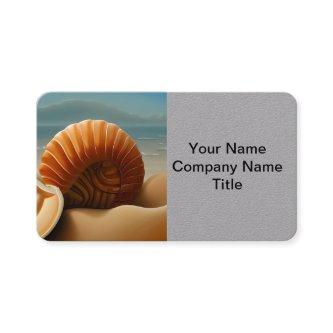 Contemporary Nautilus Shell on a Sandy Beach Tript