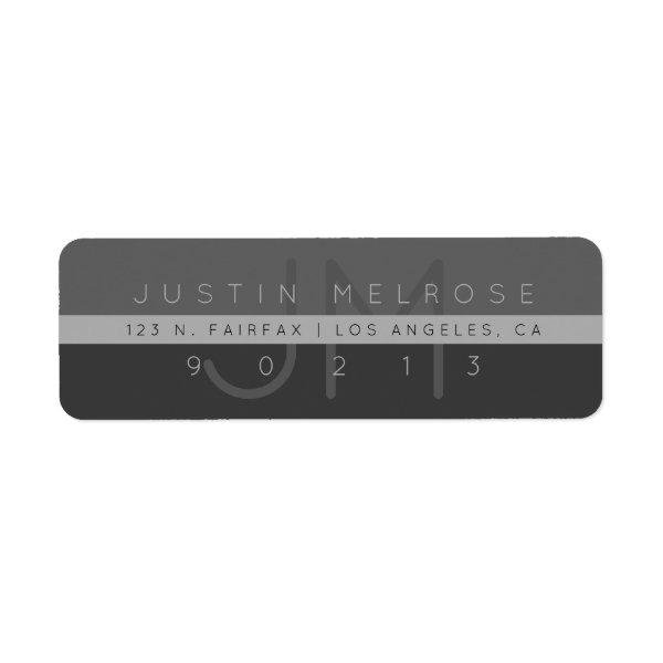 Contemporary Return Address Label | Greys