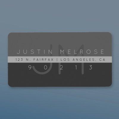 Contemporary Return Address Label | Greys