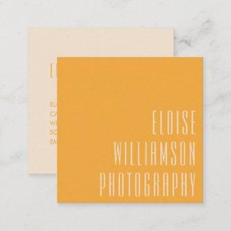 Contemporary Trendy Chic Bold Typography Yellow Square