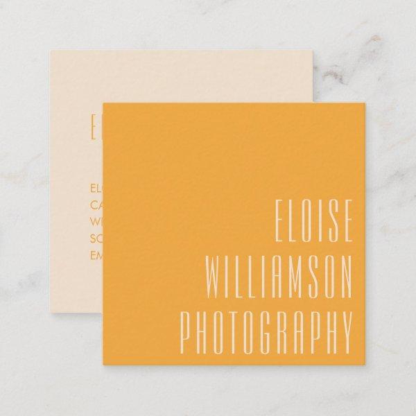 Contemporary Trendy Chic Bold Typography Yellow Square