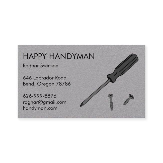 Contractor Handyman Mechanic Screwdriver Cool