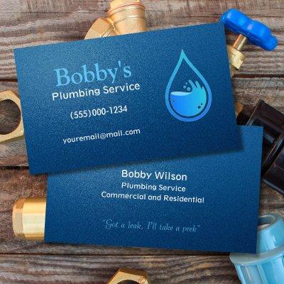 Contractor Plumbing Service Water Drop Design