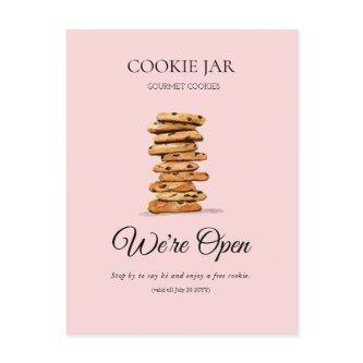 Cookie Shop Bakery We're open promotional Postcard