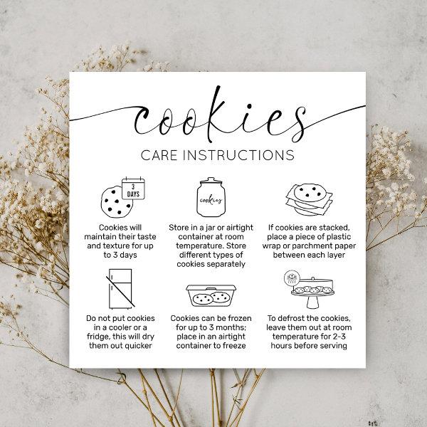 Cookies Care Card Elegant Script Minimal Thank You