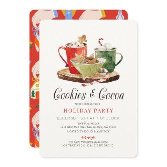 Cookies & Cocoa Christmas Holiday Party Invitation