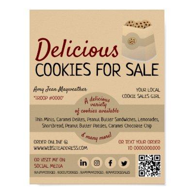 Cookies in Bag, Cookie Sales Fundraising Poster