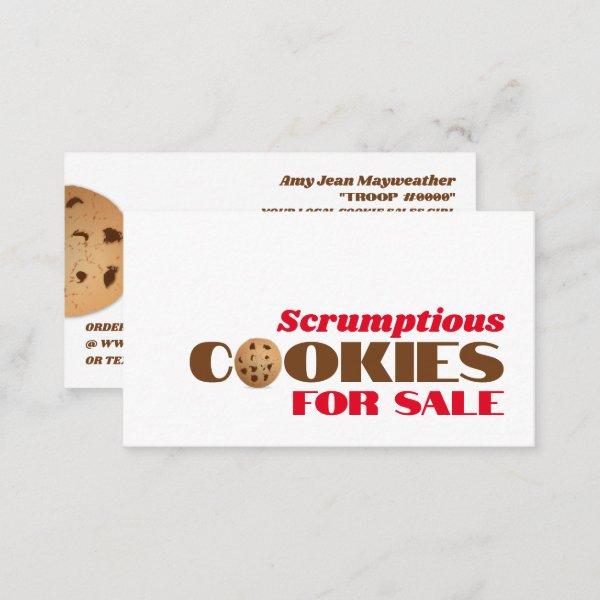Cookies Logo, Cookie Sales Fundraising Card