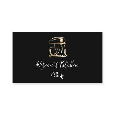 Cooking Logo Robot Mixer Chef Black Gold