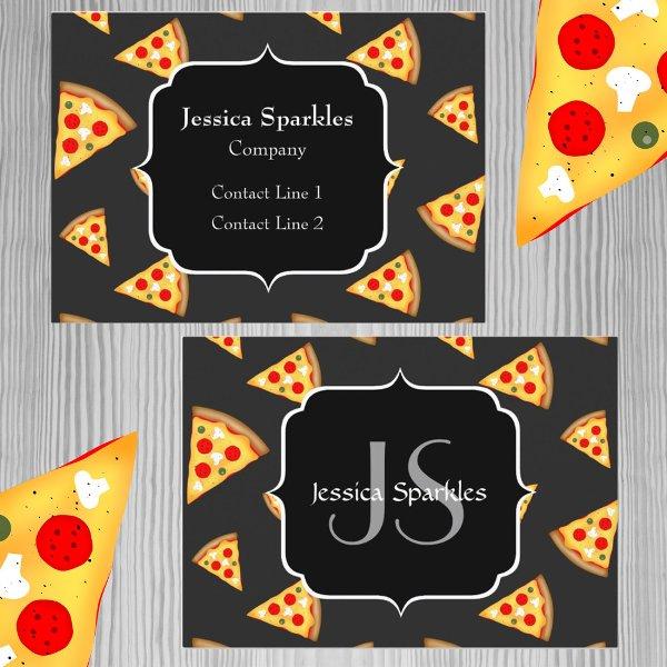 Cool and fun pizza slices pattern Monogram