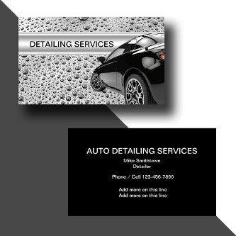 Cool Auto Detailing Water Drops Design