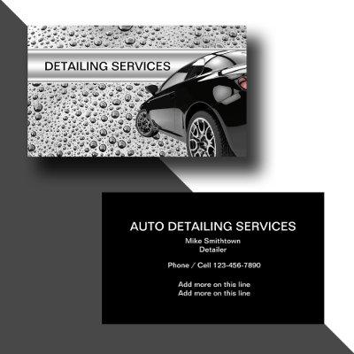 Cool Auto Detailing Water Drops Design