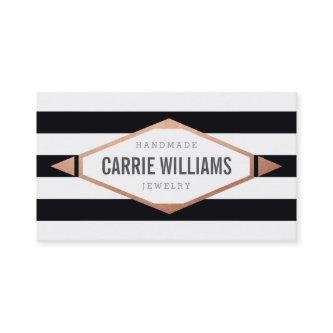 COOL AZTEC BOHO LOG striped simple black rose gold