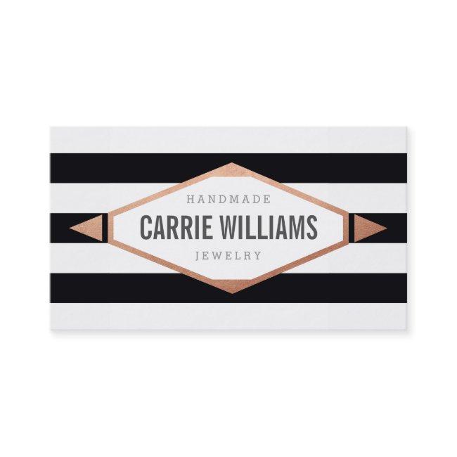 COOL AZTEC BOHO LOG striped simple black rose gold