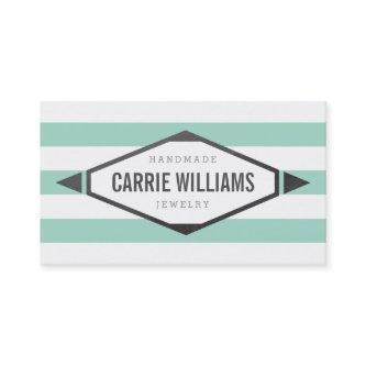 COOL AZTEC BOHO LOGO striped simple mint grey