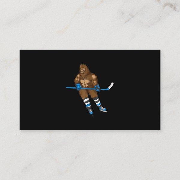 Cool Bigfoot Playing Ice Hockey Funny Squatch
