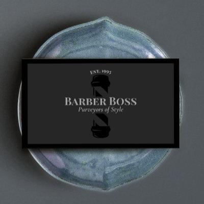 Cool Black Barber Pole Barbershop