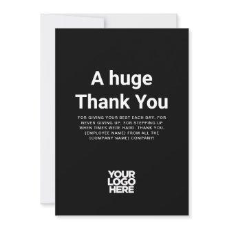 Cool Black Thank You Employee Appreciation Card