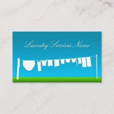 Cool Blue and Green Laundry Services