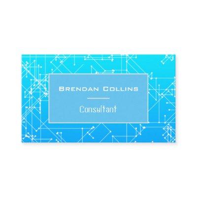 Cool Blue Communication Network Connections