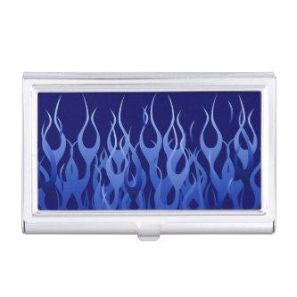 Cool Blue on Blue Racing Flames decorative  Holder