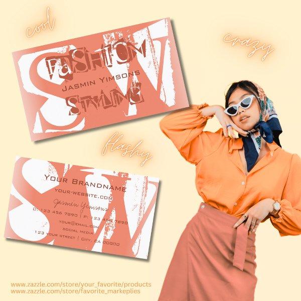 Cool Blush Red and White with Monogram Stylish