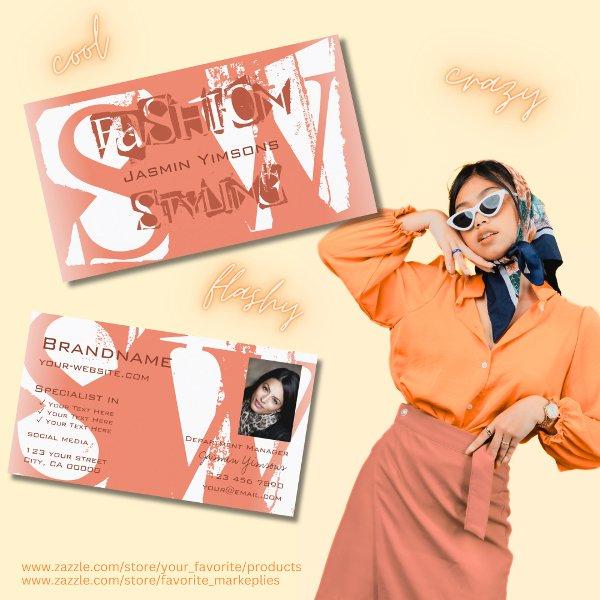 Cool Blush Red White with Photo and Monogram