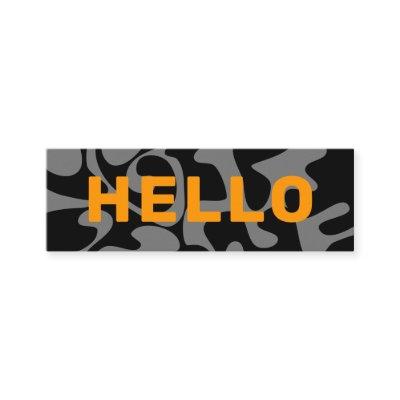 Cool Bold Font Modern Black Gray Orange Hello Mini