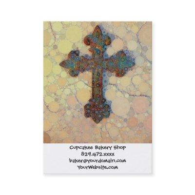 Cool Christian Cross Circle Mosaic Pattern