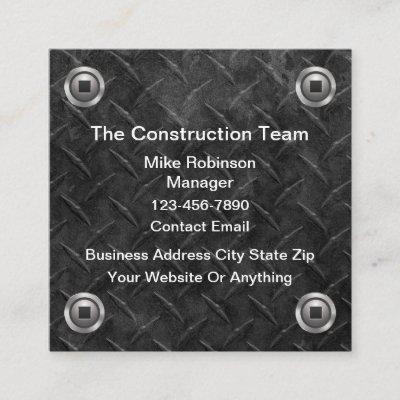 Cool Construction Faux Metal Background Square