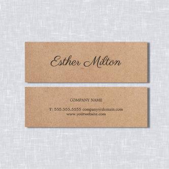 Cool Elegant Kraft Paper Handwriting Consultant Mini