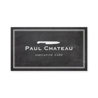 Cool Executive Chef Knife Blogo Black Chalkboard