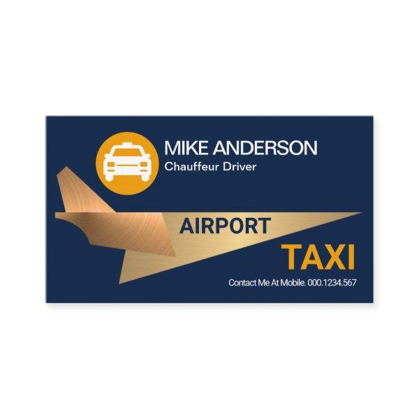 Cool Gold Rocket Jet Airplane Airport Taxi Driver