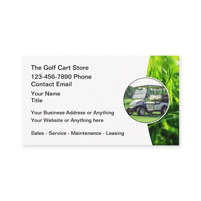 Cool Golf Cart Service Store Appointment Card