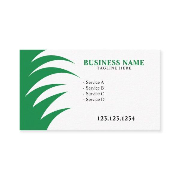 Cool Green and White Grass Cutting Lawn Care